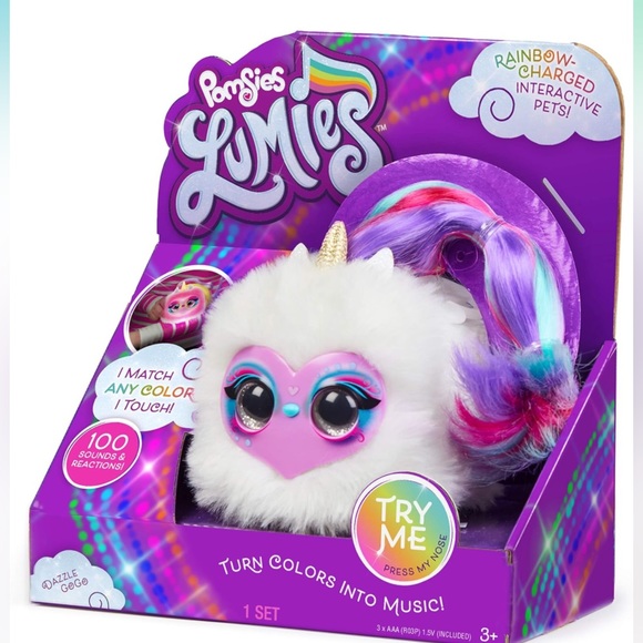 Pomsies Toys New Pomsies Lumies Purple Dazzle Gogo Rainbow Charged